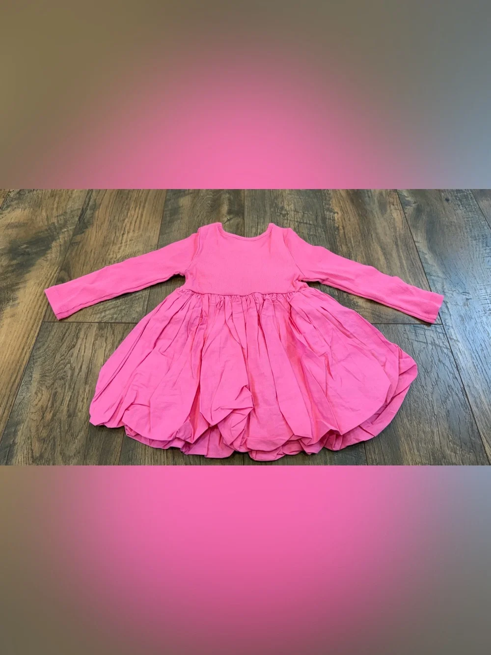 Baby GAP Long Sleeve Bubble Dress, Pink, Size 12-18 Months, NEW